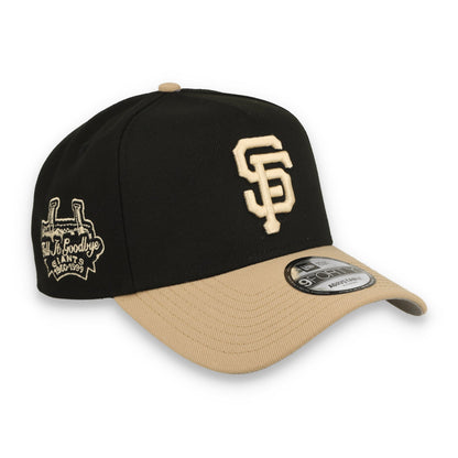 New Era San Francisco Giants 9FORTY A-Frame Snapback Hat-Black/Camel