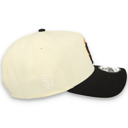 New Era San Francisco Giants Team Fire 9FORTY A-Frame Snapback Hat-Chrome White