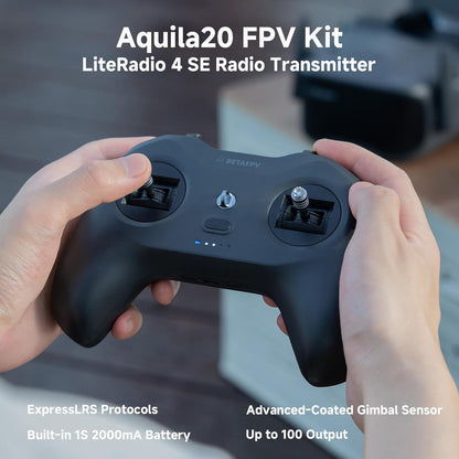 BETAFPV Aquila20 FPV RTF Kit LiteRadio 4 SE VR04 DVR Goggles Altitude Hold ELRS 2.4G HD Analog