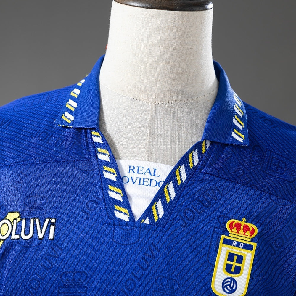 Real Oviedo Home Jersey 1995-1996 Retro Football Kit Soccer Shirt