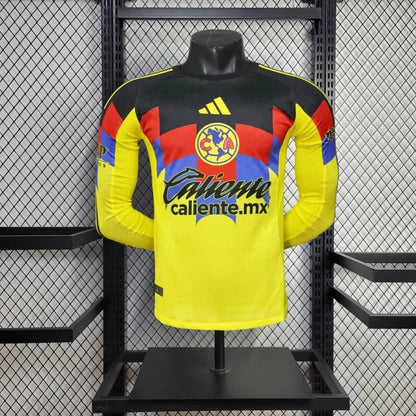 Player Version Club America Jersey 25/26 Home Long Sleeves Football Kit Soccer Jersey
