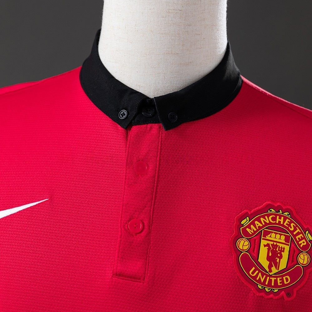 Manchester United Jersey 2013-14 Home Retro Football Kit Long Sleeves