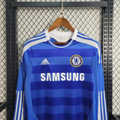 Chelsea Jersey Home Kit 2011 2012 Retro Long Sleeves Football Team Soccer Shirt