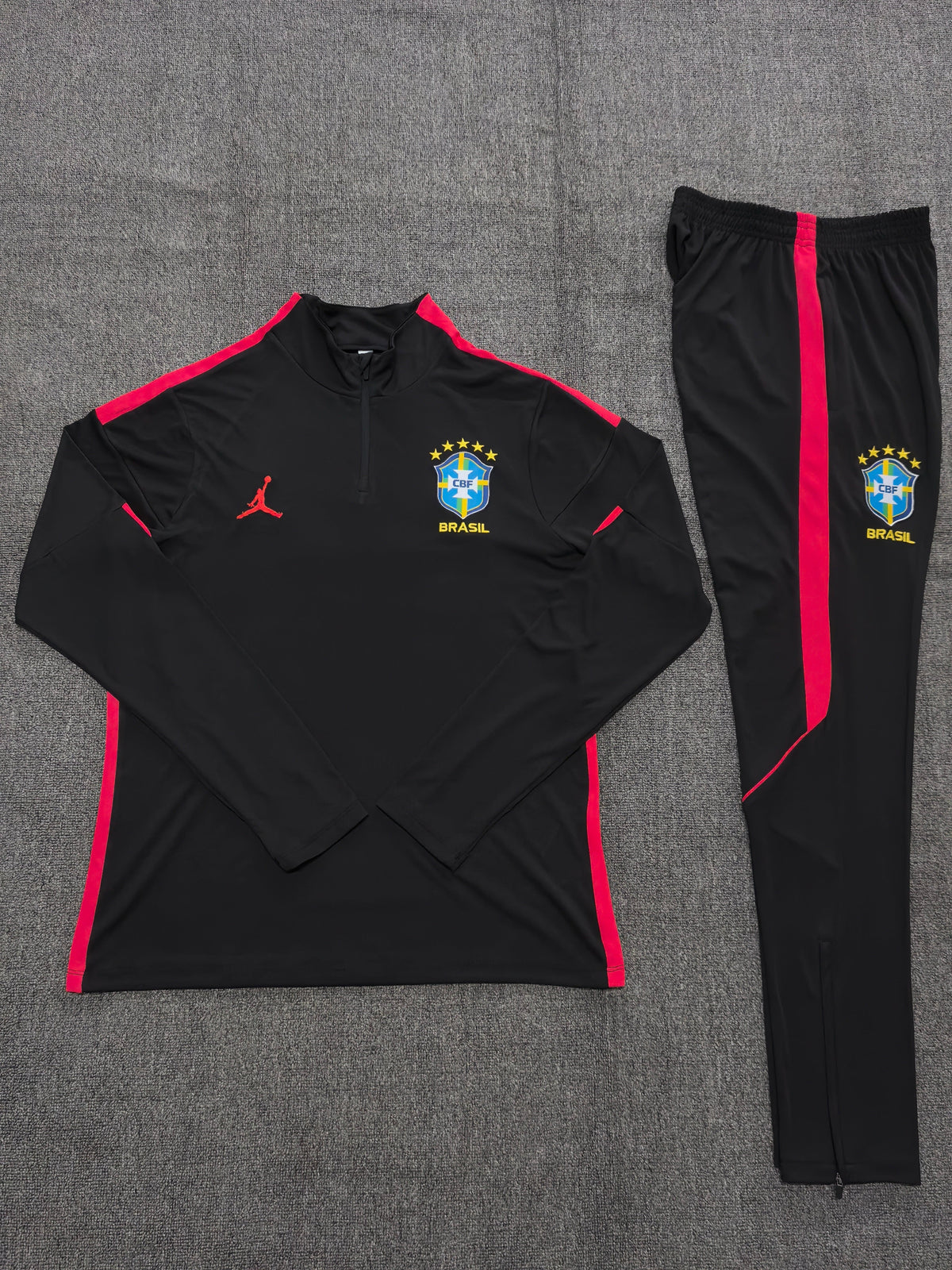 Kids Brazil Training Tracksuits 2026 Football Kit Soccer Jersey