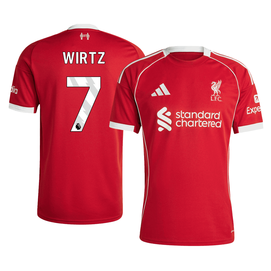 WIRTZ #7 Mens Liverpool Home Jersey 2025/26