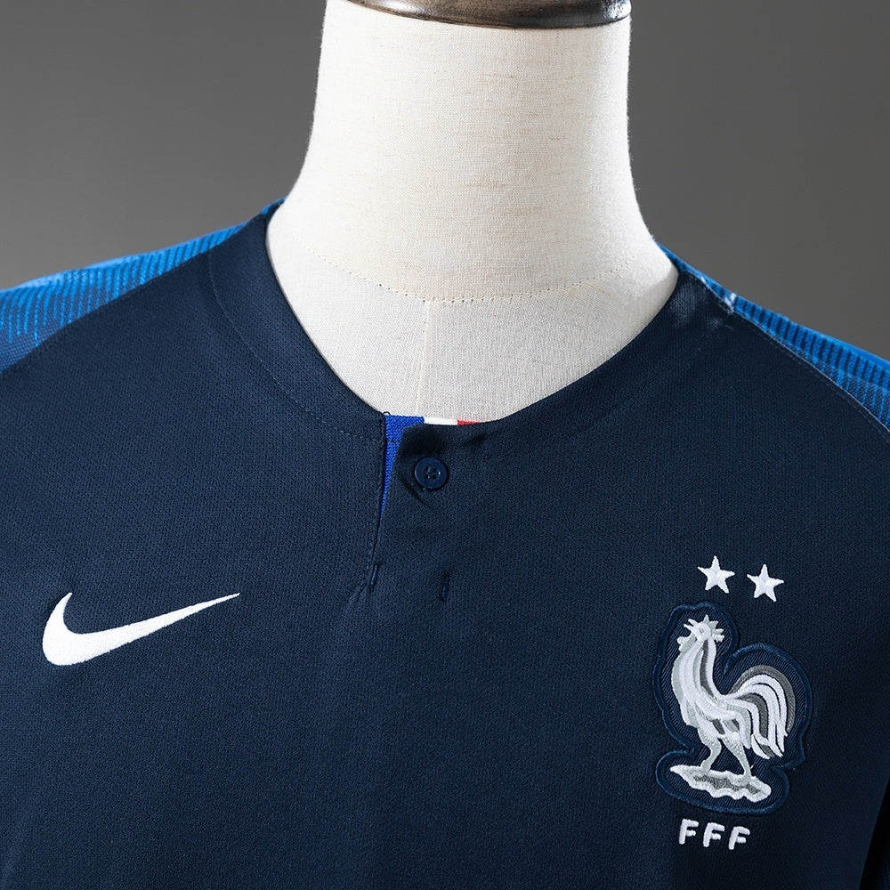 France Home Jersey 2018 World Cup Retro Football Kit Soccer Jersey