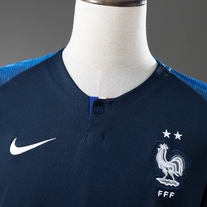 France Home Jersey 2018 World Cup Retro Football Kit Soccer Jersey