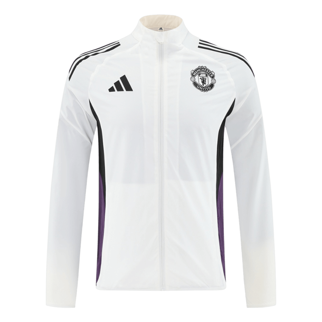 2025/26 Manchester United White Windbreaker Jacket