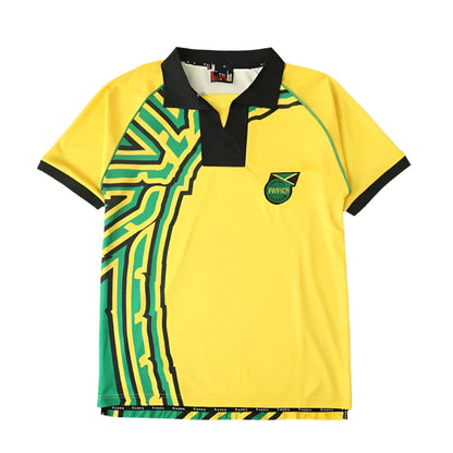 JCF Concept Yellow and Green Jersey Inspired by Jamaica Culture