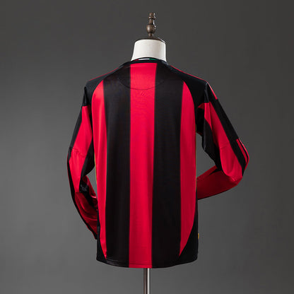 AC Milan Jersey 2010-11 Home Retro Kit Long Sleeves