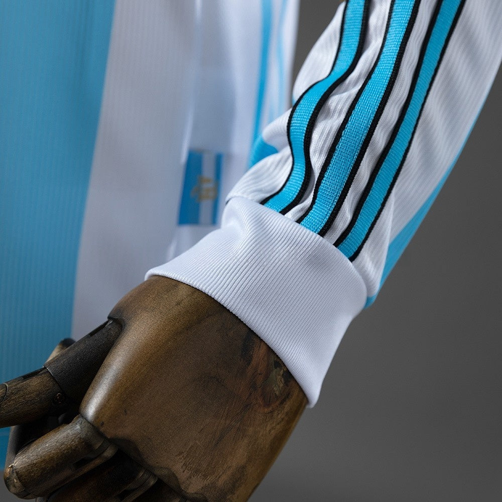 Argentina Jersey 1998 Home Retro Football Kit Long Sleeves