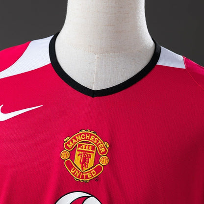 Manchester United Jersey 2004/06 Home Retro Kit Long Sleeves
