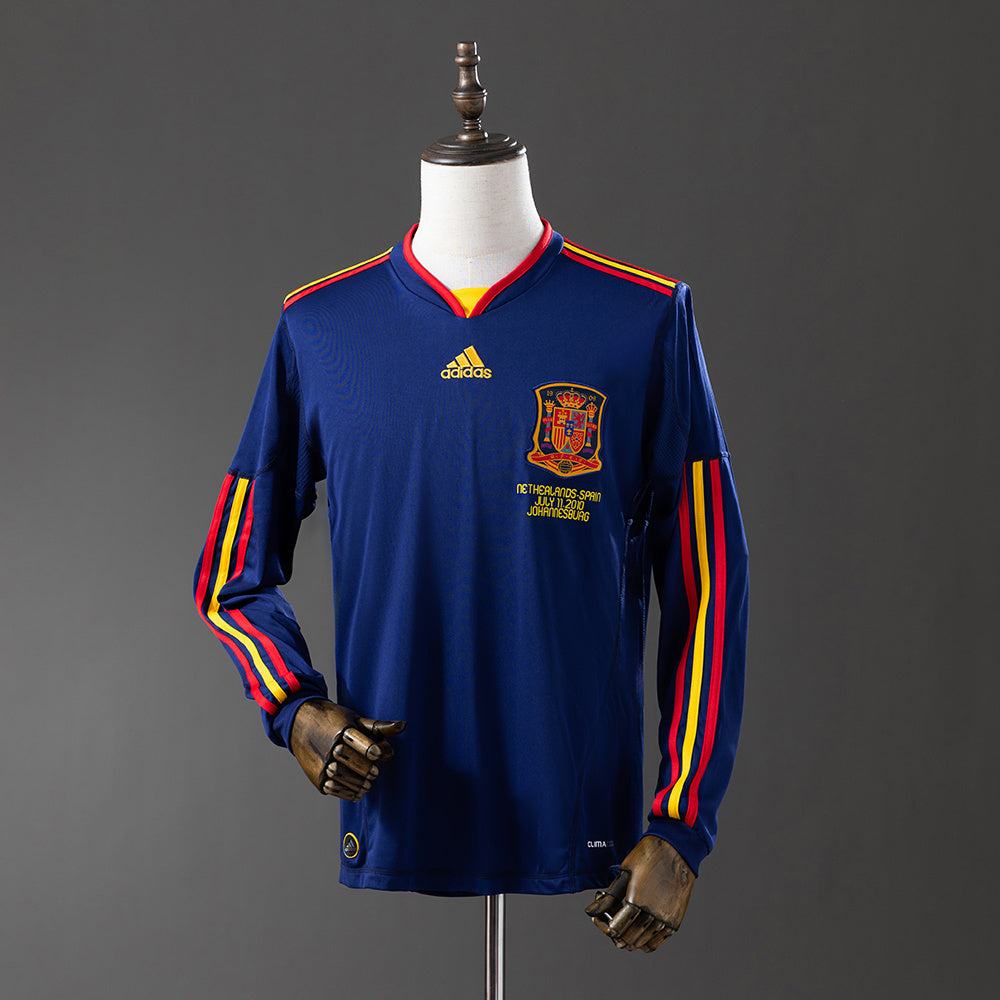 Spain Jersey 2010 Away Retro Football Kit Long Sleeves