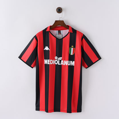 Retro AC Milan Jersey 1988-89 Home Football Kit Soccer Jersey