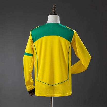 Brazil Jersey 2004 Home Retro Football Kit Long Sleeves