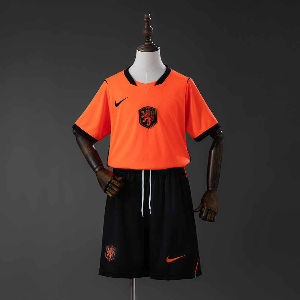Kids Netherlands Home Jersey 2026 World Cup Football Kit Soccer Shirt