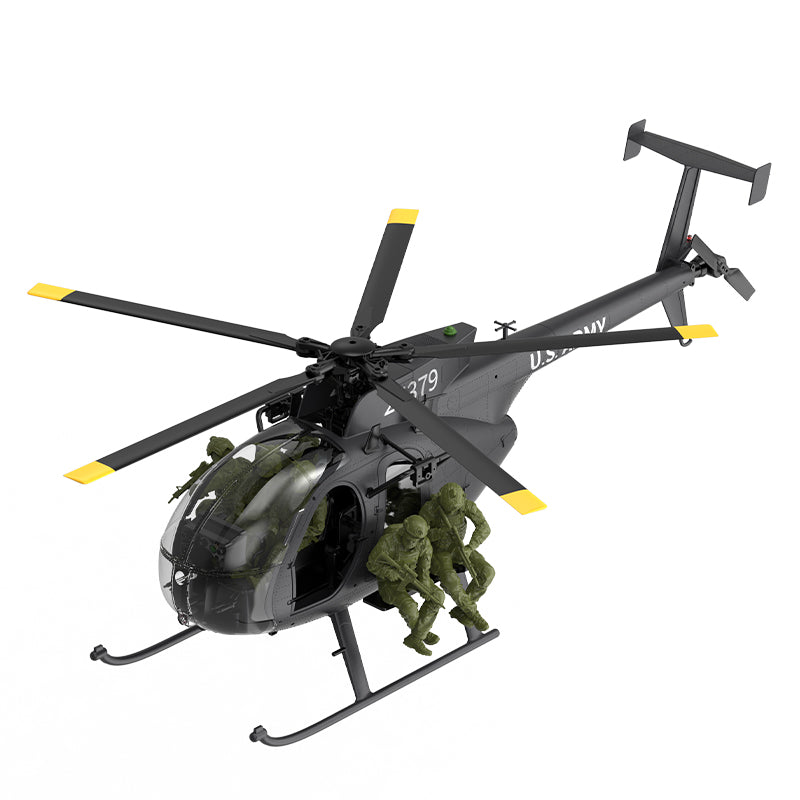 YUXIANG F118S MH-6 Little Bird 1/16 Scale 250-Class FPV RC Military Helicopter 5-Blade Flybarless GPS RTF