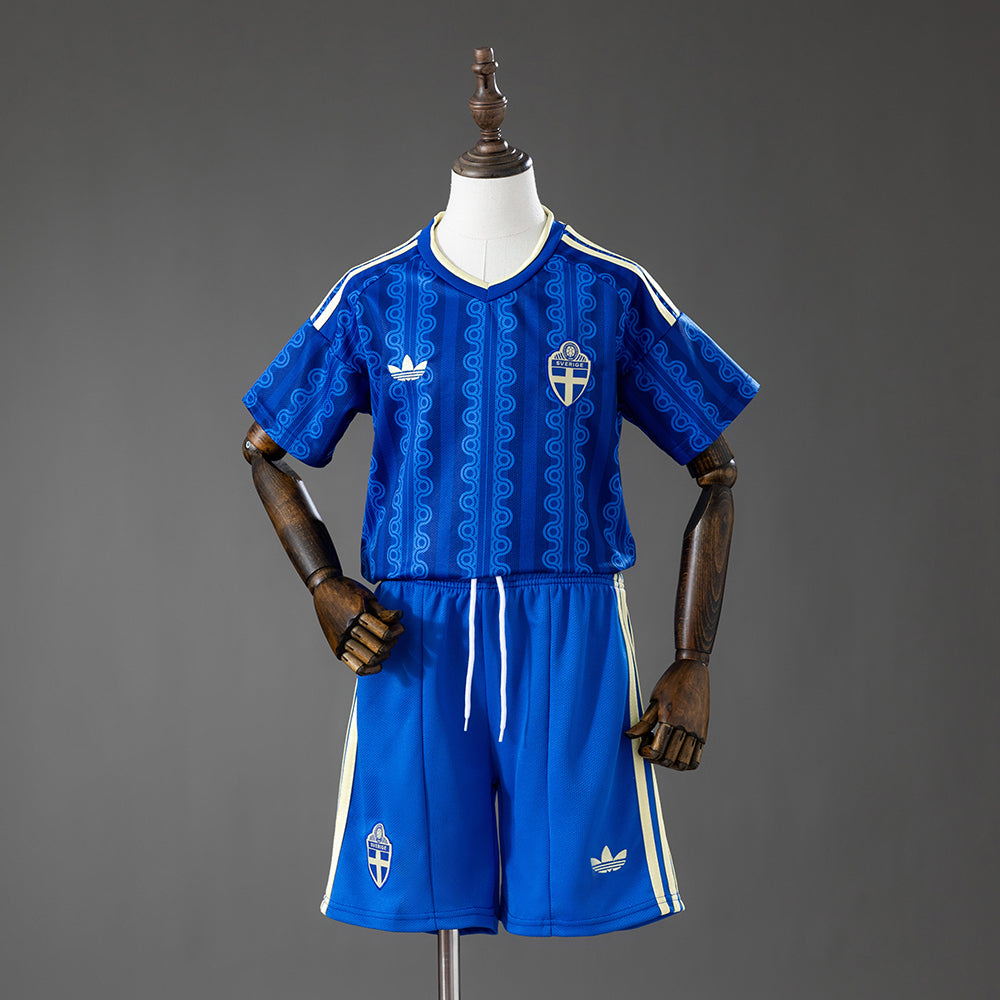 Kids Sweden Away Jersey 2026 World Cup Football Kit Soccer Shirt