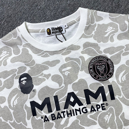 BAPE Sports Short-Sleeved T-shirt Ape Joint Name Miami Miami