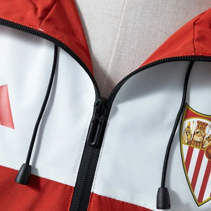 Sevilla Windbreaker 2025/26 Red White Football Kit