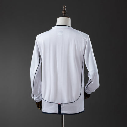 England  Jersey 2002 Home Retro Football Kit Long Sleeves