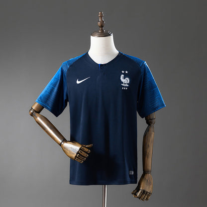 France Home Jersey 2018 World Cup Retro Football Kit Soccer Jersey