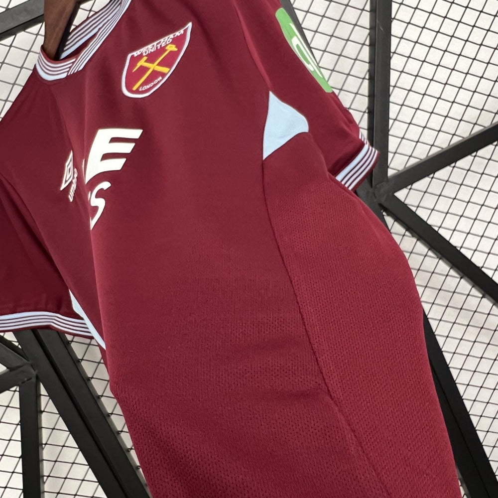 West Ham United Jersey 25/26 Home Football Kit Soccer Jersey