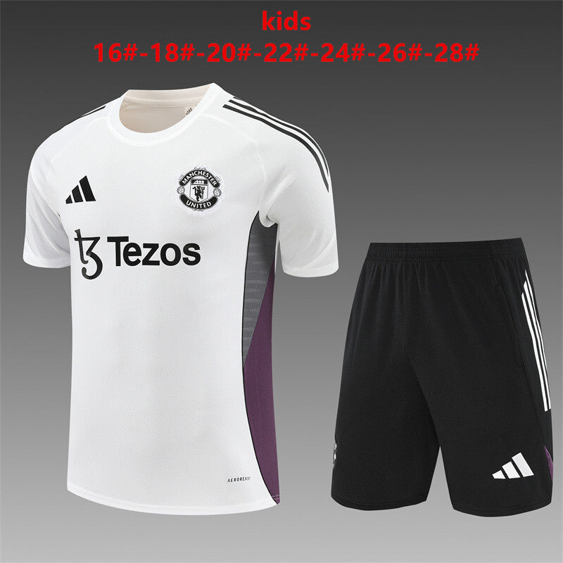 Kids Manchester United Training Tracksuits 25/26 Football Kit Soccer Jersey