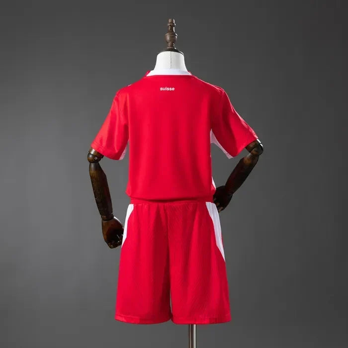 Kids Switzerland Home Jersey 2026 World Cup Football Kit Soccer Shirt