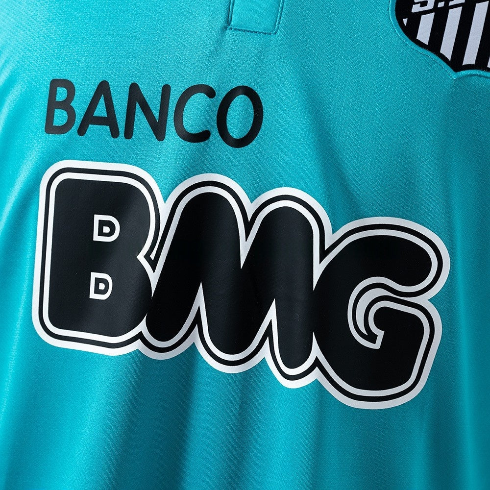 Santos Jersey 2012/13 Blue Retro Football Kit Long Sleeves