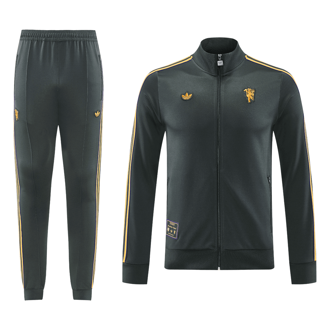 Manchester United 2025/26 Black Training Tracksuit Kit (Top+Pants)