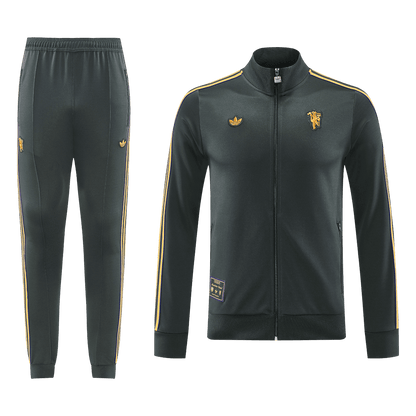 Manchester United 2025/26 Black Training Tracksuit Kit (Top+Pants)