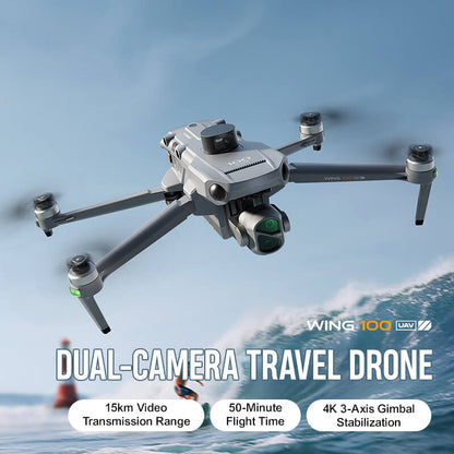 SMRC WING100 8K GPS Drone – 3-Axis Gimbal, Obstacle Avoidance, 5G, Optional Screen Remote