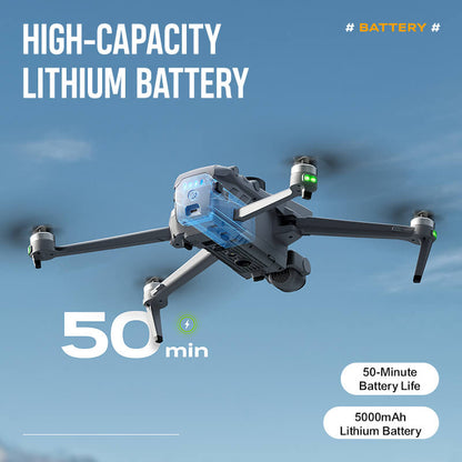 SMRC WING100 8K GPS Drone – 3-Axis Gimbal, Obstacle Avoidance, 5G, Optional Screen Remote