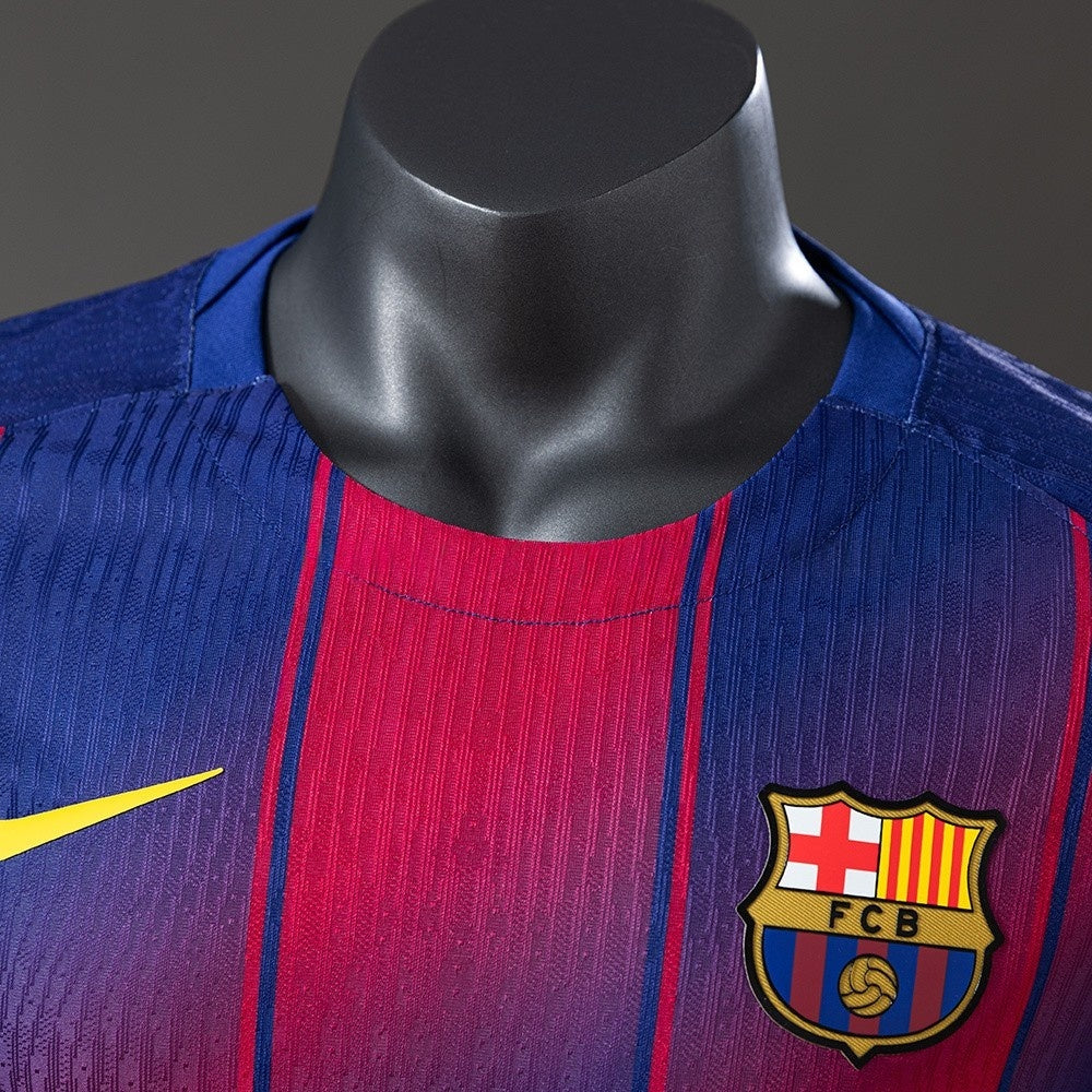 Barcelona Jersey 25/26 Home Football Kit  Long Sleeves Player Version