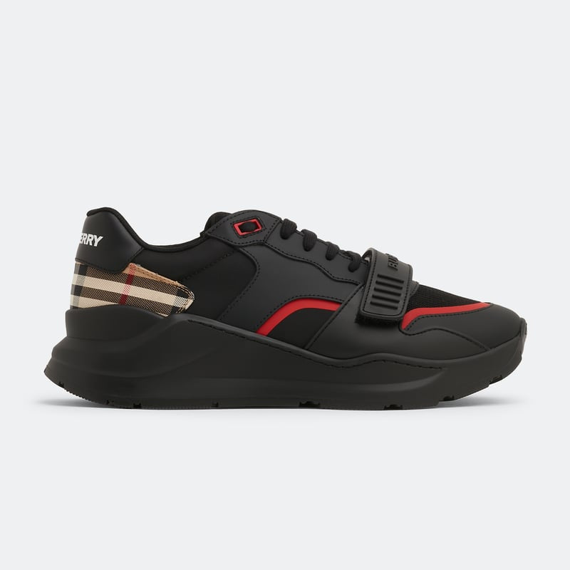 Burberry Ramsay Check Trainers in Black