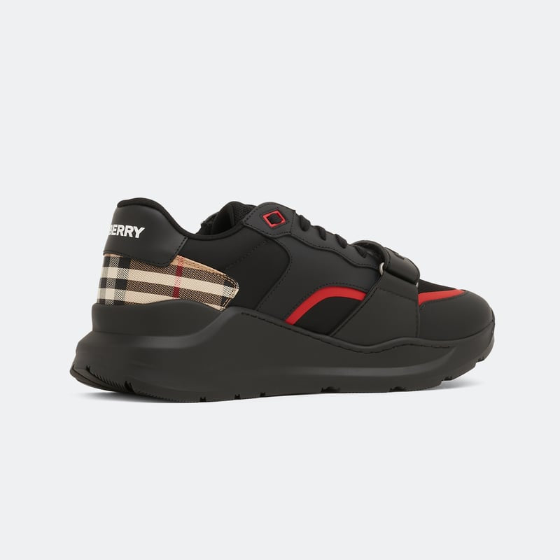 Burberry Ramsay Check Trainers in Black