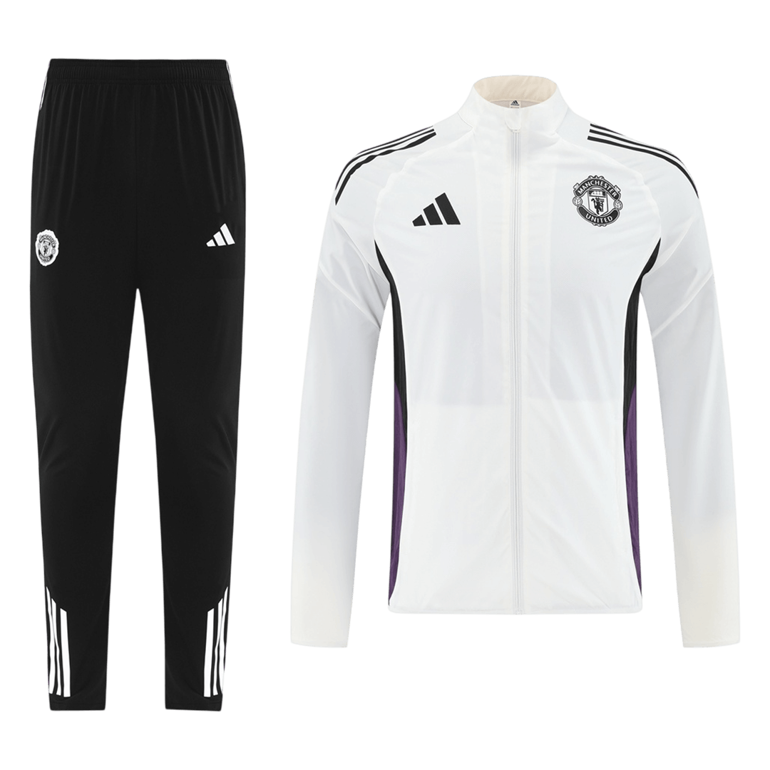 Manchester United 2025/26 White Training Tracksuit Kit (Top+Pants)