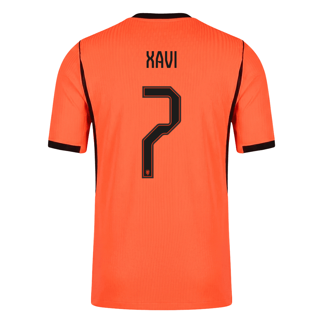 XAVI #7 Mens Netherlands World Cup Home Jersey 2026 - Player Version (Slim Fit)