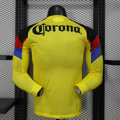Player Version Club America Jersey 25/26 Home Long Sleeves Football Kit Soccer Jersey