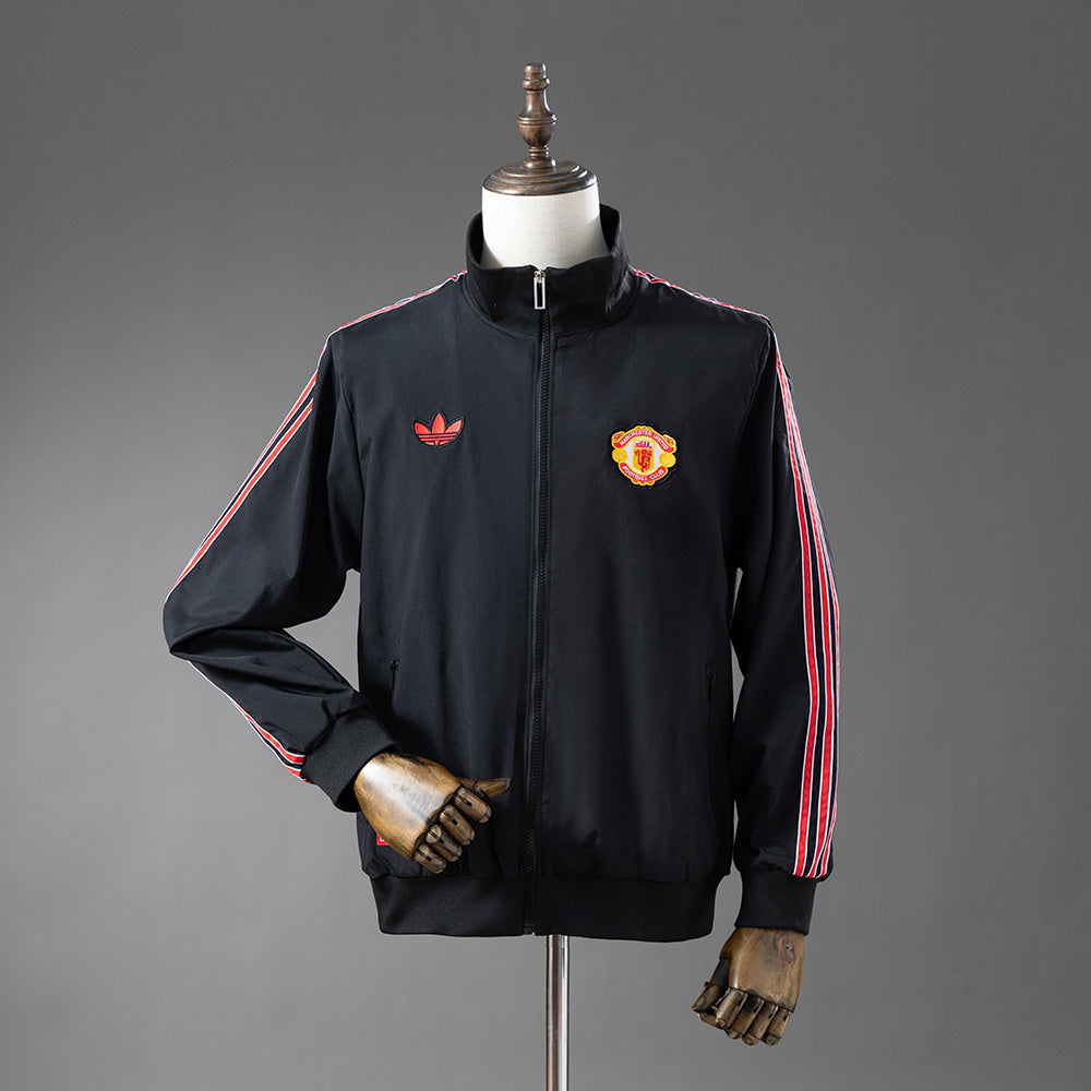Manchester United Windbreaker 2025-26 Black Football Soccer Jacket