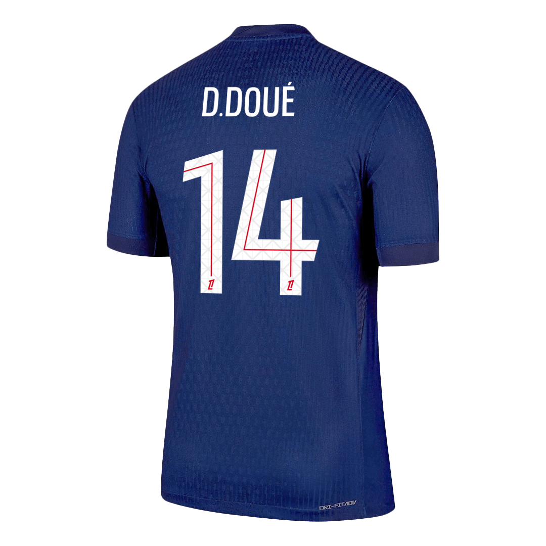 D.DOUÉ #14 Mens PSG Home Jersey 2025/26 - Player Version (Slim Fit)