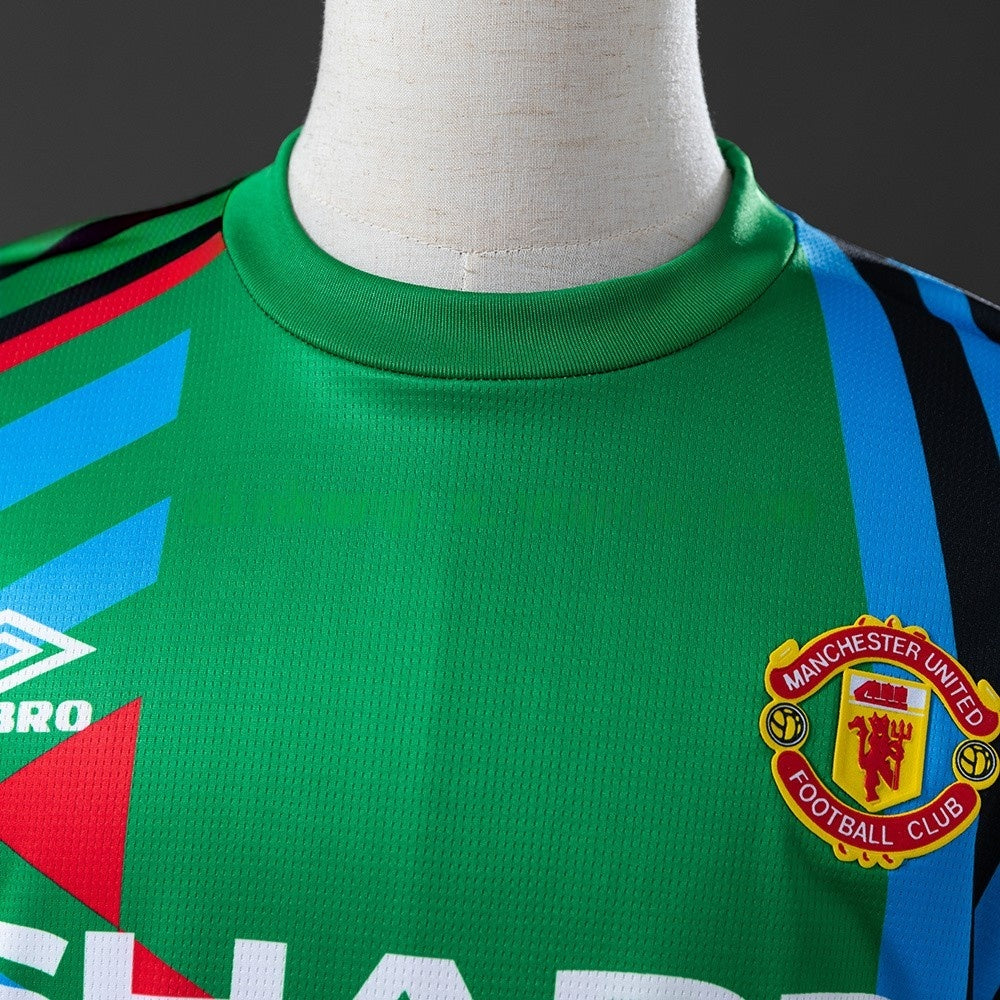 Manchester United Jersey 1992-94 Goalkeeper Retro Football Kit Long Sleeves