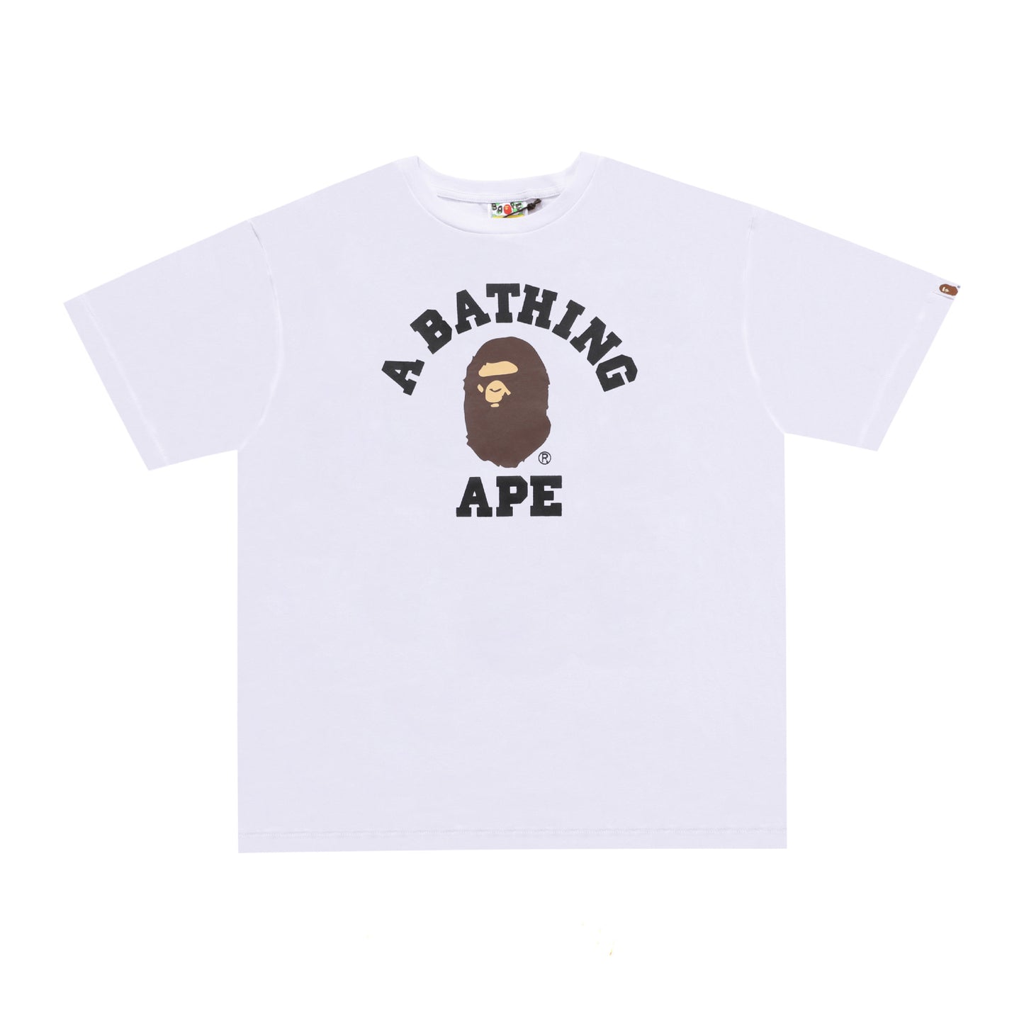 D007 Collegiate Ape Graphic T-Shirt - White