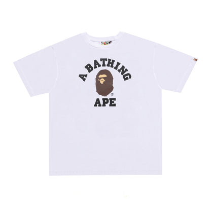 D007 Collegiate Ape Graphic T-Shirt - White