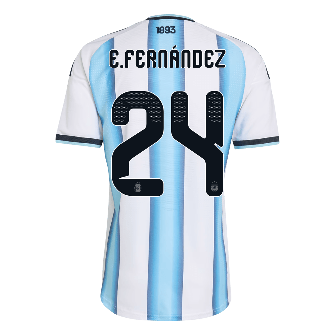 E. FERNÁNDEZ #24 Mens Argentina World Cup Home Jersey 2026 - Player Version (Slim Fit)