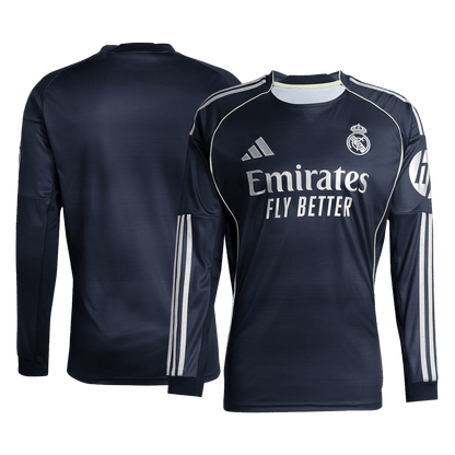 Mens Real Madrid Away Long Sleeve Jersey 2025/26