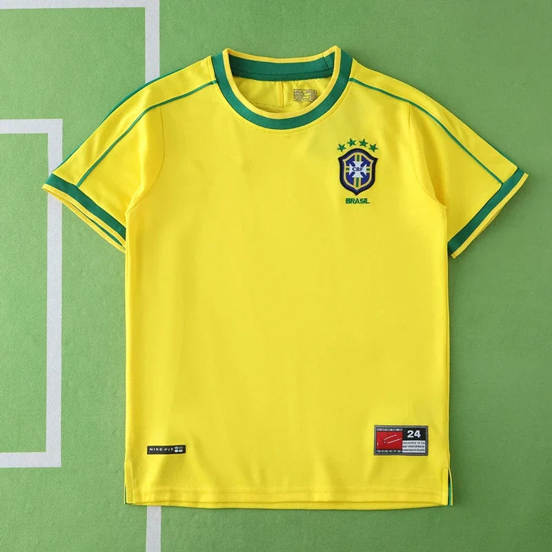 Brazil Home Retro Kids Kit 1998 Season