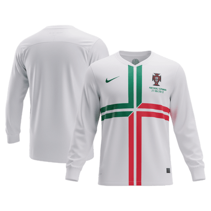 Retro 2012 Mens Portugal Away Long Sleeve Jersey