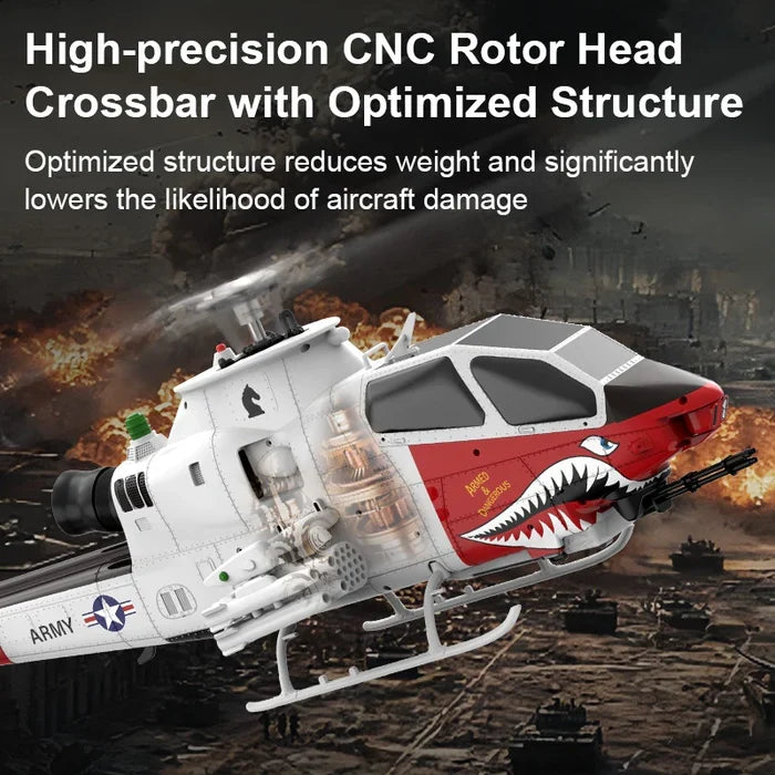 YUXIANG F112S AH-1 Cobra RC Helicopter 1:32 Scale 9CH GPS Optical Flow Altitude Hold